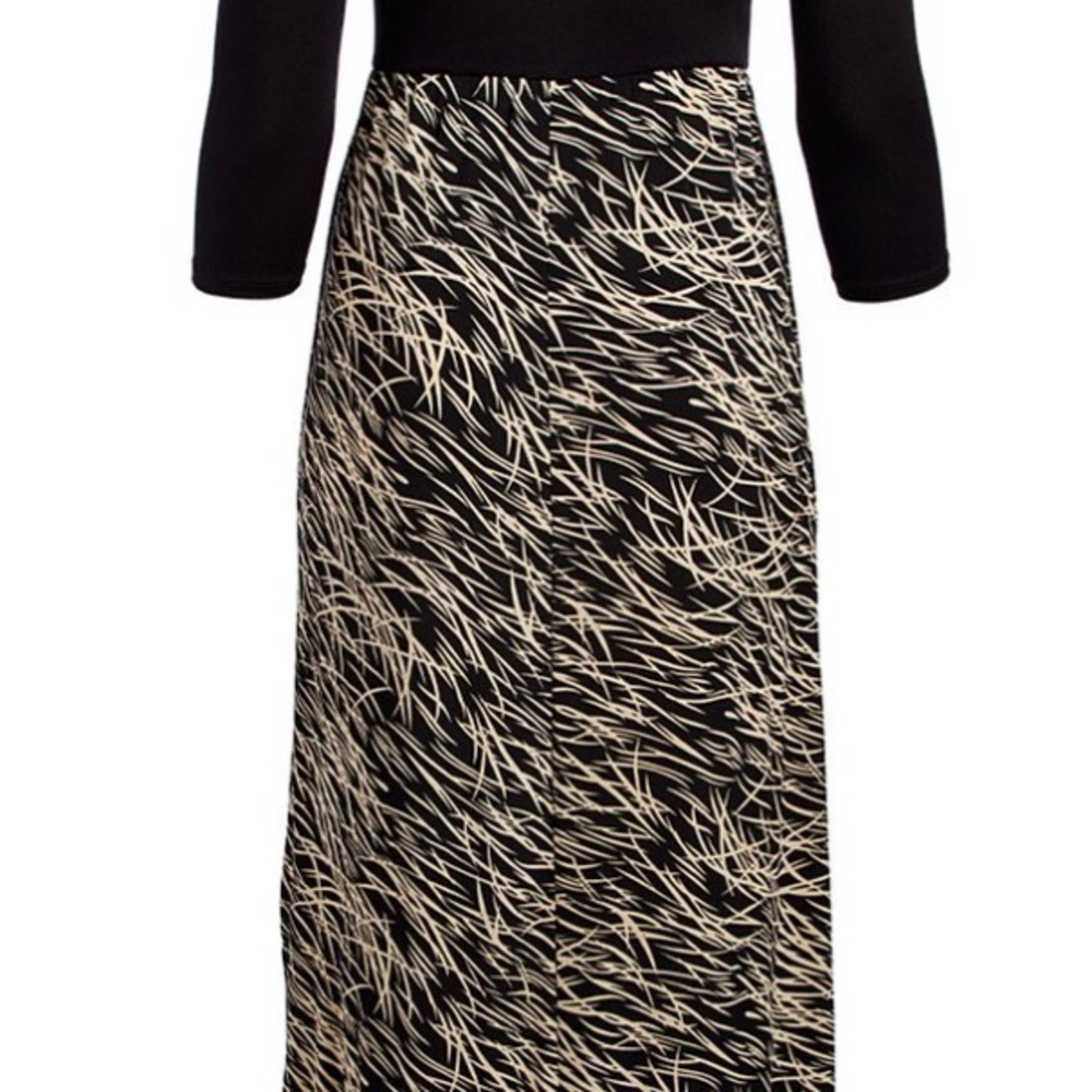 NWOT Black/Grass Maxi Dress 1X - Picture 2 of 6